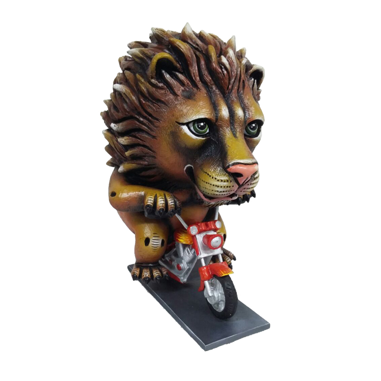 Lion on Motorcycle 